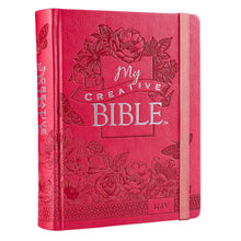 Load image into Gallery viewer, KJV Holy Bible, My Creative Bible, Pink Hardcover Faux Leather Journaling Bible - KJV030