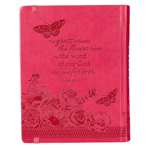 KJV Holy Bible, My Creative Bible, Pink Hardcover Faux Leather Journaling Bible - KJV030