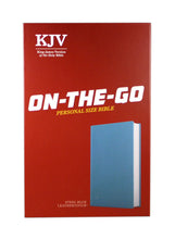Load image into Gallery viewer, KJV On-The-Go Bible, Personal Size, Steel Blue LeatherTouch
