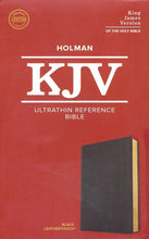 Load image into Gallery viewer, KJV Ultrathin Reference Bible--soft leather-look, black