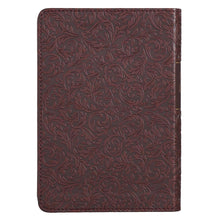 Load image into Gallery viewer, Medium Brown Faux Leather Large Print Compact King James Version Bible - KJV132