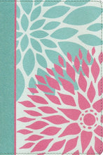 Load image into Gallery viewer, KJV Compact Ultrathin Bible for Teens, Green Blossoms LeatherTouch