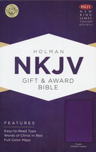 Load image into Gallery viewer, NKJV Gift and Award Bible, Purple Imitation Leather
