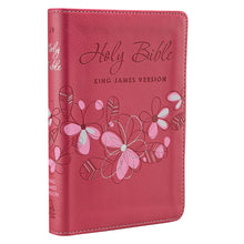Load image into Gallery viewer, Pink Faux Leather Compact King James Version Bible - KJV009