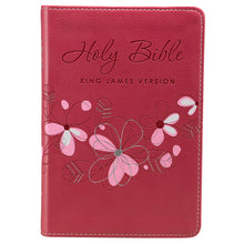 Load image into Gallery viewer, Pink Faux Leather Compact King James Version Bible - KJV009