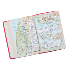 Load image into Gallery viewer, Pink Faux Leather Large Print Compact King James Version Bible - KJV071