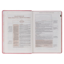 Load image into Gallery viewer, Pink Faux Leather Spiritual Growth Bible