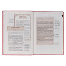 Load image into Gallery viewer, Pink Faux Leather Spiritual Growth Bible