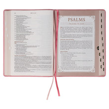 Load image into Gallery viewer, Pink Faux Leather Spiritual Growth Bible