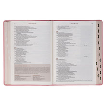 Load image into Gallery viewer, Pink Faux Leather Spiritual Growth Bible