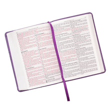 Load image into Gallery viewer, Purple Faux Leather Compact King James Version Bible - KJV004