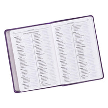Load image into Gallery viewer, Purple Faux Leather Compact King James Version Bible - KJV004
