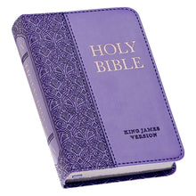 Load image into Gallery viewer, Purple Faux Leather King James Version Mini Pocket Bible  KJV150