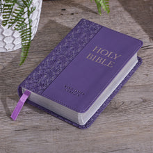 Load image into Gallery viewer, Purple Faux Leather King James Version Mini Pocket Bible  KJV150