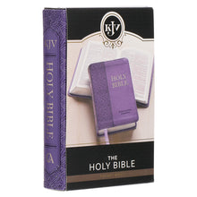 Load image into Gallery viewer, Purple Faux Leather King James Version Mini Pocket Bible  KJV150