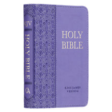 Load image into Gallery viewer, Purple Faux Leather King James Version Mini Pocket Bible  KJV150
