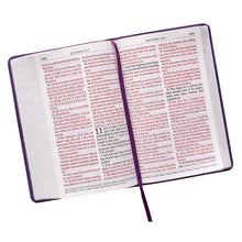 Load image into Gallery viewer, Purple Floral Faux Leather Giant Print King James Version Bible - KJV037