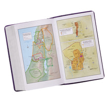 Load image into Gallery viewer, Purple Floral Faux Leather Giant Print King James Version Bible - KJV037