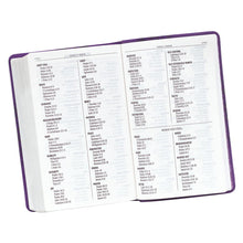 Load image into Gallery viewer, Purple Floral Faux Leather Giant Print King James Version Bible - KJV037