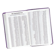 Load image into Gallery viewer, Purple Floral Faux Leather Giant Print King James Version Bible - KJV037