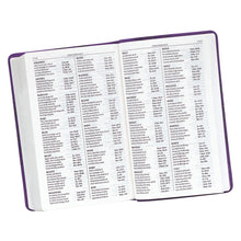 Load image into Gallery viewer, Purple Floral Faux Leather Giant Print King James Version Bible - KJV037