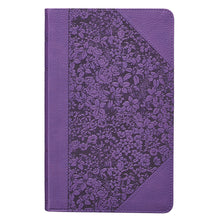 Load image into Gallery viewer, Purple Floral Faux Leather Giant Print King James Version Bible - KJV037