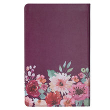 Load image into Gallery viewer, Purple Floral Faux Leather Giant Print Standard-size KJV Bible KJV183