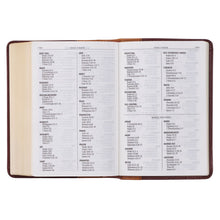 Load image into Gallery viewer, Saddle Tan and Butterscotch Large Print Compact KJV Bible - KJV155