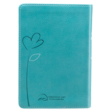Load image into Gallery viewer, Turquoise Faux Leather Compact KJV Bible - KJV010
