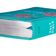 Load image into Gallery viewer, Turquoise Faux Leather Compact KJV Bible - KJV010