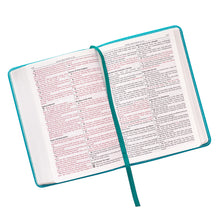 Load image into Gallery viewer, Turquoise Faux Leather Compact KJV Bible - KJV010