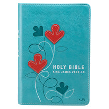 Load image into Gallery viewer, Turquoise Faux Leather Compact KJV Bible - KJV010