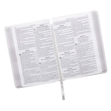Load image into Gallery viewer, White Faux Leather Compact King James Version Bible - KJV006