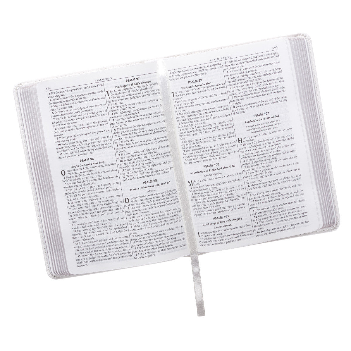 White Faux Leather Compact King James Version Bible - KJV006 – Craft ...