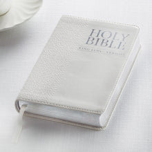 Load image into Gallery viewer, White Faux Leather Compact King James Version Bible - KJV006