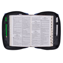 Load image into Gallery viewer, With God All Things Are Possible Navy Floral Value Bible Cover - Matthew 19:26
