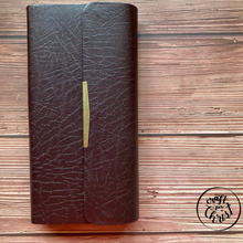 Load image into Gallery viewer, NKJV Classic Checkbook Bible, Bonded leather, black with snap-flap
