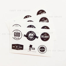 Load image into Gallery viewer, Bible Journaling Stickers Small Talk Logos Faith Planner Stickers