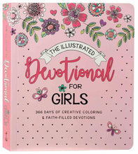 Load image into Gallery viewer, The Illustrated Devotional For Girls 366 Days of Creative Coloring & Faith Filled Devotions for Girls ages 8-12