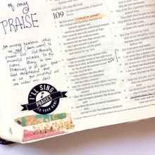 Load image into Gallery viewer, Bible Journaling Stickers Small Talk Logos Faith Planner Stickers