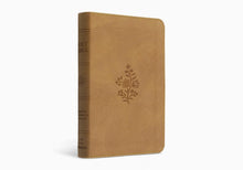 Load image into Gallery viewer, ESV Compact Bible TruTone®, Nubuck Caramel, Wildflower Design
