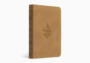 ESV Compact Bible TruTone®, Nubuck Caramel, Wildflower Design