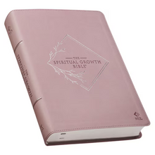 Load image into Gallery viewer, NLT Dusty Mauve Faux Leather Spiritual Growth Bible
