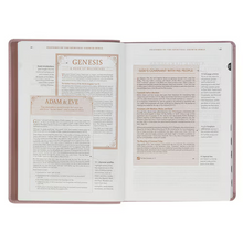 Load image into Gallery viewer, NLT Dusty Mauve Faux Leather Spiritual Growth Bible
