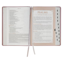 Load image into Gallery viewer, NLT Dusty Mauve Faux Leather Spiritual Growth Bible
