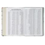 Load image into Gallery viewer, Lichen Gray Floral Faux Leather Hardcover King James Version Bible - Psalm 23:3
