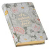 Lichen Gray Floral Faux Leather Hardcover King James Version Bible - Psalm 23:3