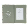 Lichen Gray Floral Faux Leather Hardcover King James Version Bible - Psalm 23:3