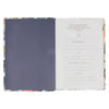 Navy Leaf Faux Leather Spiritual Growth Bible