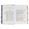 Navy Leaf Faux Leather Spiritual Growth Bible
